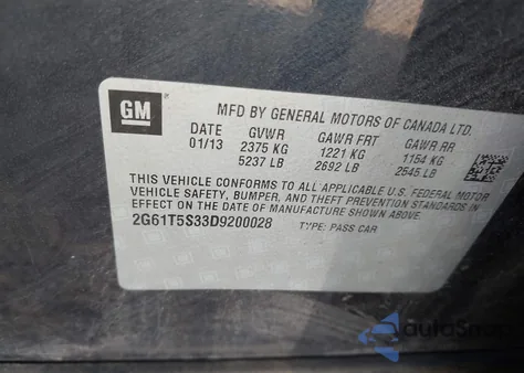 2013 Cadillac Xts Premium z USA, uszkodzony, nr VIN 2G61T5S33D9200028